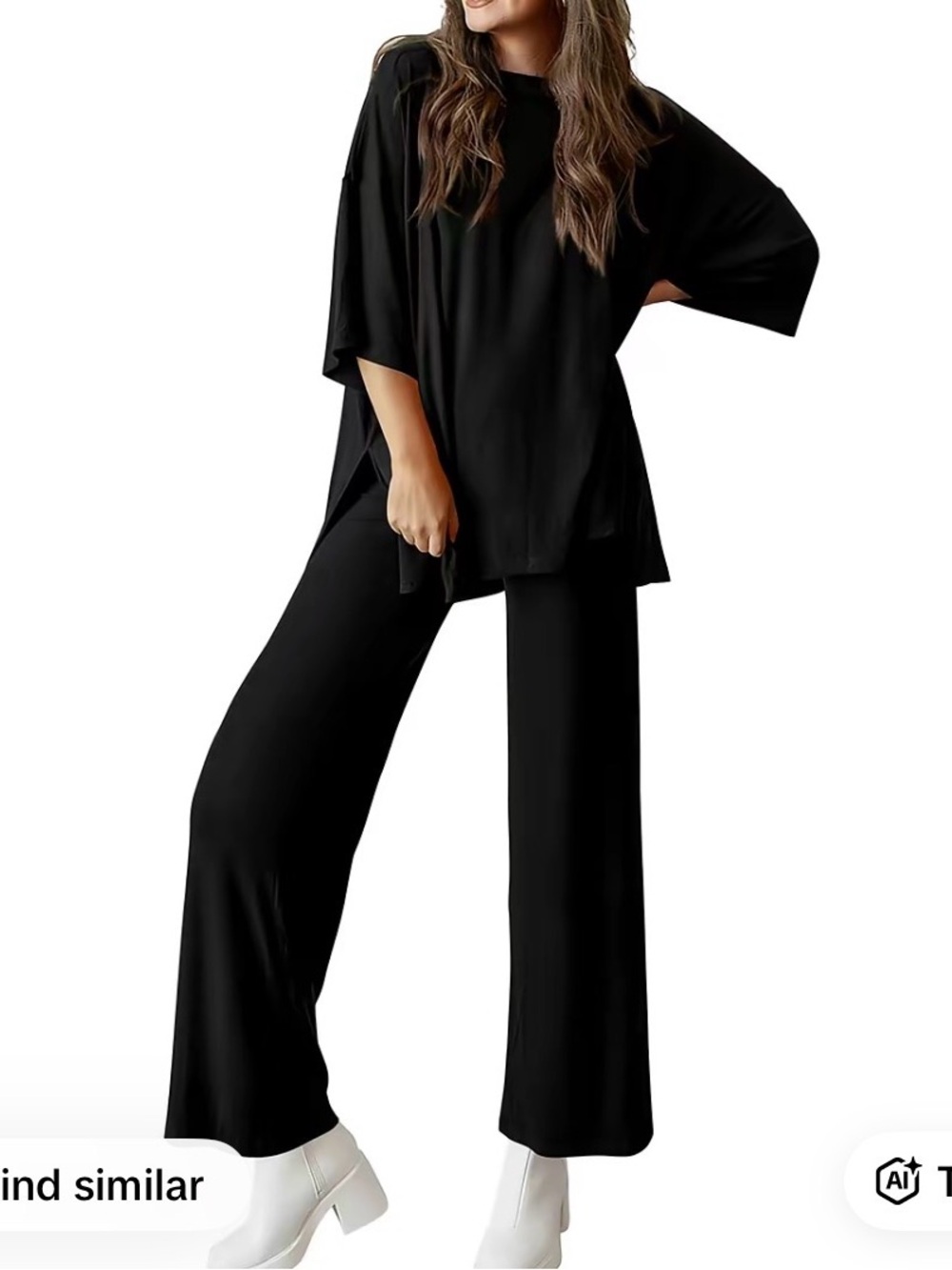 PrettyGarden Black 2-Piece Matching Set